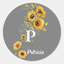 Search for sunflower monogram stickers Summer