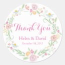 Search for floral save the date stickers Thank you