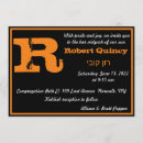 Search for orange bar bat mitzvah invitations Simple