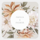 Search for bohemian floral wedding stickers Ivory