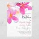 Search for pink plumeria beach wedding invitations Floral