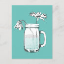 Search for mason jar flowers postcards Black and white