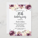 Search for watercolor 30th birthday invitations Botanical