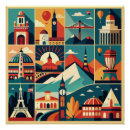 Search for travel collage posters Retro