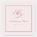 Search for square monogram stickers Pink