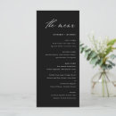 Search for black wedding menus Minimalist