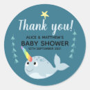 Search for cute narwhal stickers Baby shower