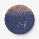 Search for navy and pink plates Glitter