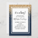 Search for glitter baby boy shower invitations Elegant
