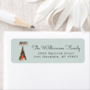 Search for mid century modern return address labels Merry christmas