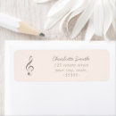 Search for musician return address labels Treble clef