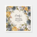 Search for navy blue and yellow napkins Botanical