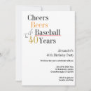 Search for beer 40th birthday invitations Black and white