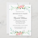 Search for pink white retirement invitations Floral