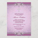 Search for pink damask first communion invitations Cross