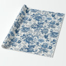 Search for blue and white floral wrapping paper Watercolor