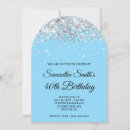 Search for blue and silver baby birthday invitations For her