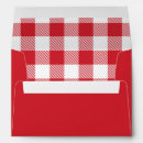 Search for red white gingham envelopes Elegant