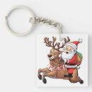 Search for cute reindeer key rings Santa
