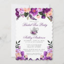 Search for tea bridal shower invitations Purple