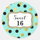 Search for blue sweet 16 stickers Black