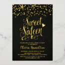 Search for black and gold sweet 16 invitations Daughter