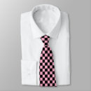 Search for black and pink checkered ties Squares