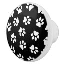 Search for paw print knobs and pulls Black and white