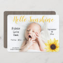 Search for sunflower birth announcement cards Boho