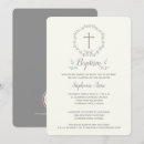 Search for wreath christening invitations Leaf