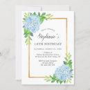 Search for blue hydrangea birthday invitations Elegant