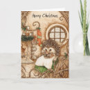 Search for hedgehog christmas cards Illustration