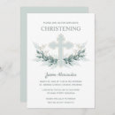Search for foliage christening invitations Modern