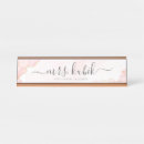 Search for marble and rose gold name plates Pink