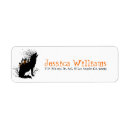 Search for orange black return address labels Spooky