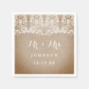 Search for rustic wedding napkins Script
