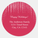 Search for winter address stickers Red