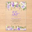 Search for elegant 55th birthday invitations Watercolor