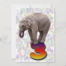 Search for circus 3rd birthday invitations Elephant