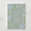 Search for sage green dusty blue invitations Botanical