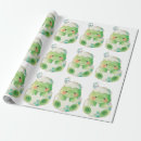 Search for cartoon characters wrapping paper Green