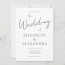 Search for caligraphy wedding invitations White