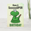 Search for snake birthday cards Green