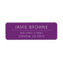 Search for purple return address labels Minimalist