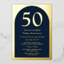 Search for 50th anniversary dinner invitations Gold