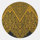 Search for black floral pattern stickers Black and gold