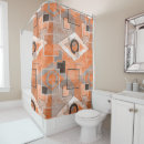 Search for orange and gray shower curtains Geometric