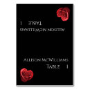 Search for heart shaped wedding place cards Black and white