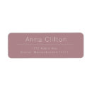 Search for dusty pink return address labels Typography