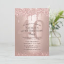 Search for pink rose gold blush sparkly drips invitations Modern
